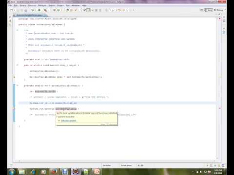 Automatic Variable Java