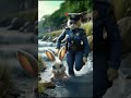 🔥 "Brave Cat Police Officer Rescues Baby Rabbit from Drowning – Emotional Animal Story"