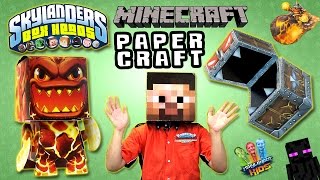 SKYLANDERS BOXHEADS PAPERCRAFT w/ MINECRAFT STEVE!   (Skylanders Superchargers Fun w/ Free Download) screenshot 1