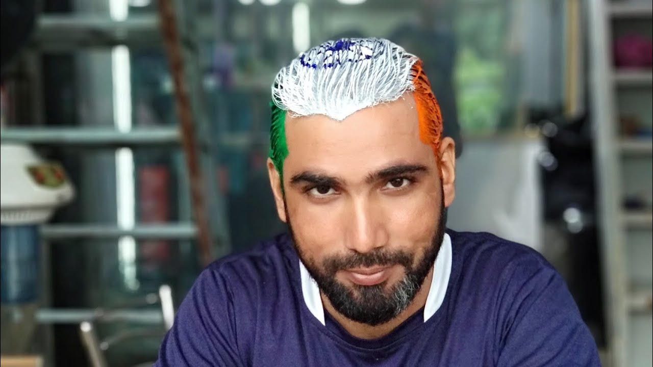15 August special Tiranga 🇮🇳 hair colour 