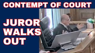 Contempt Of Court For Juror Who Walked Out Of Jury Duty