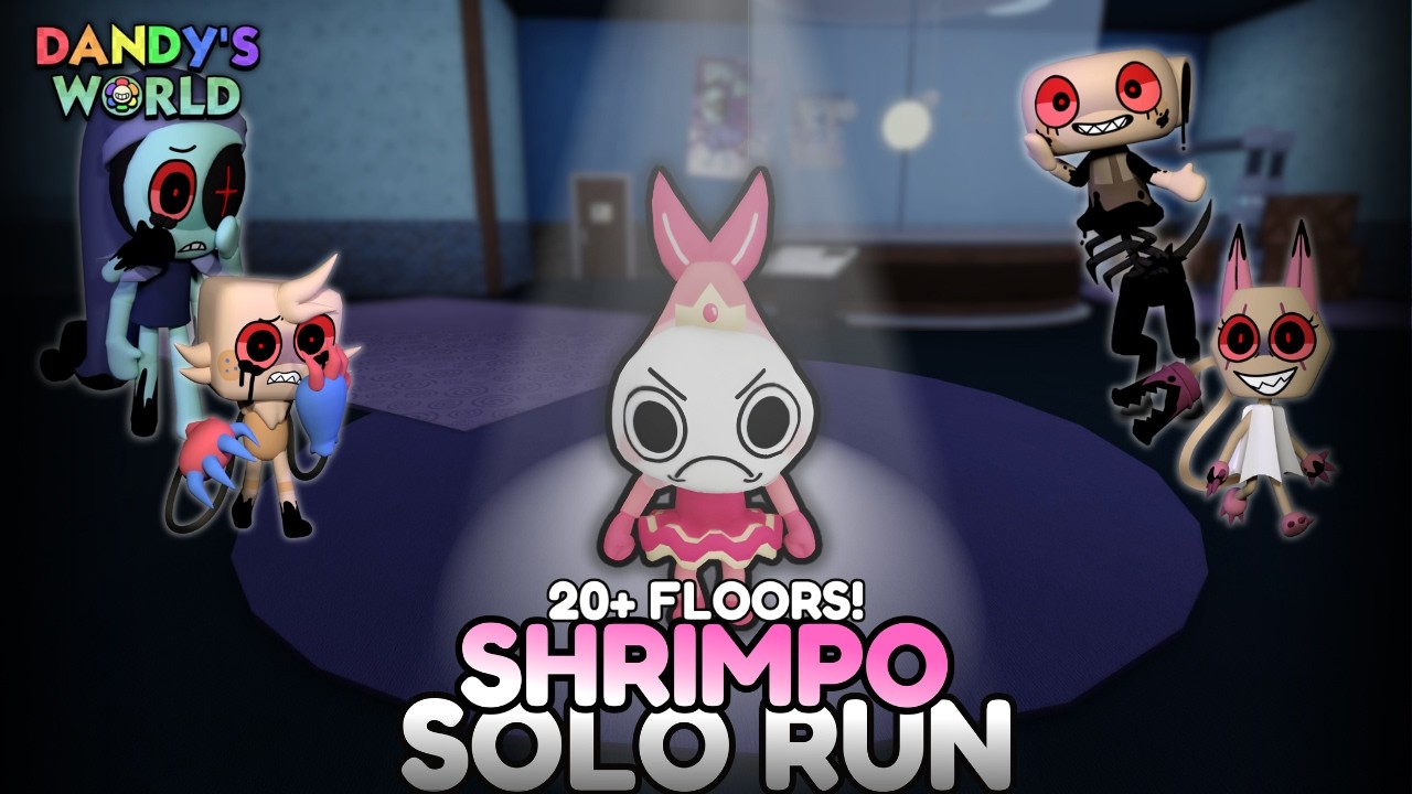 SHRIMPO SOLO RUN (20+ FLOORS) | DANDY'S WORLD
