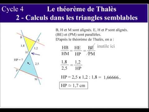 THALES 2 Calculs - YouTube