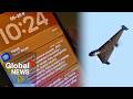 Lithuanians scramble to take cover over drone alert