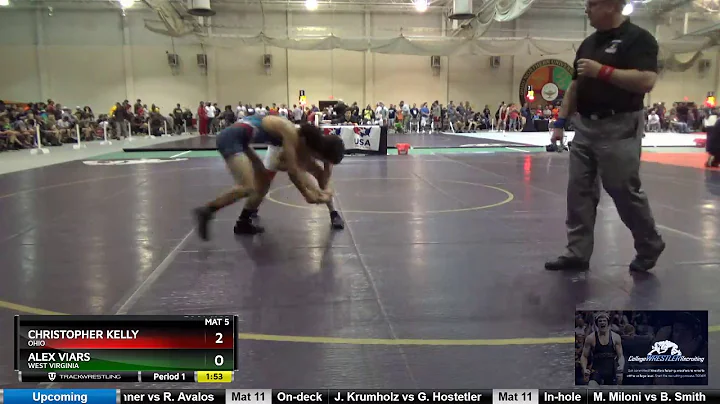 Junior Men 132 Christopher Kelly Ohio Vs Alex Viar...