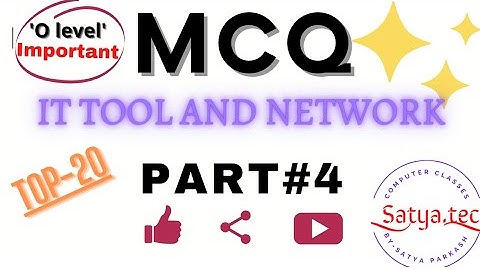 Olevel It tools and network MCQ QUESTION part-4/ M1-R5 / INFORMATION TECHNOLOGY / MCQ #satyatec