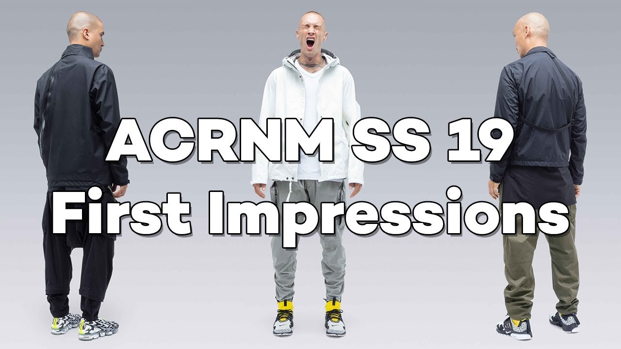 mens fashion corporativo ACRNM SS19 First Drop Thoughts