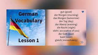 Vocabulary for Lesson 1 | Complete German Course for Beginners | #learngermanforfree