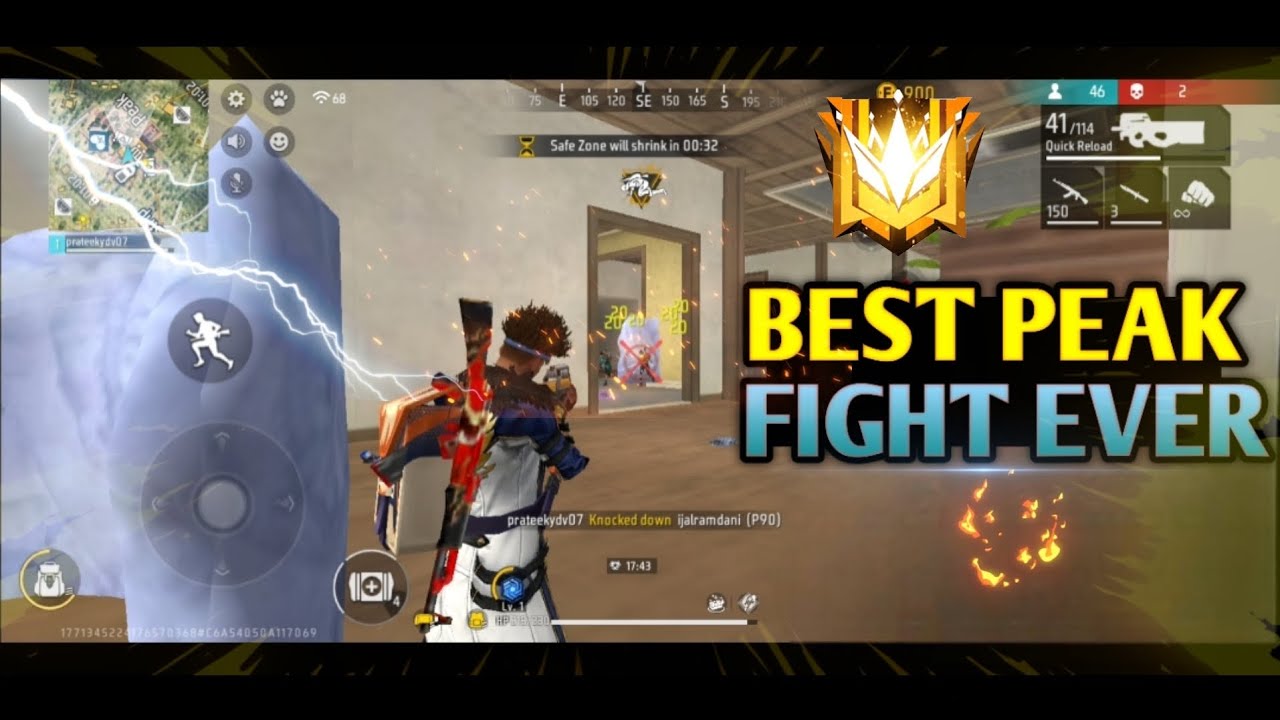 BEST PEAK FIGHT EVER IN SOLO VS SQUAD GAMEPLAY ⚡ || FREE FIRE MAX 🔥 ...