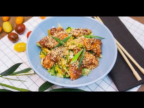 Азиатский салат с тёплой куриной грудкой | Первое, второе, третье