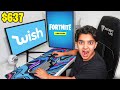 Kid Plays Fortnite With WISH GAMING SETUP...