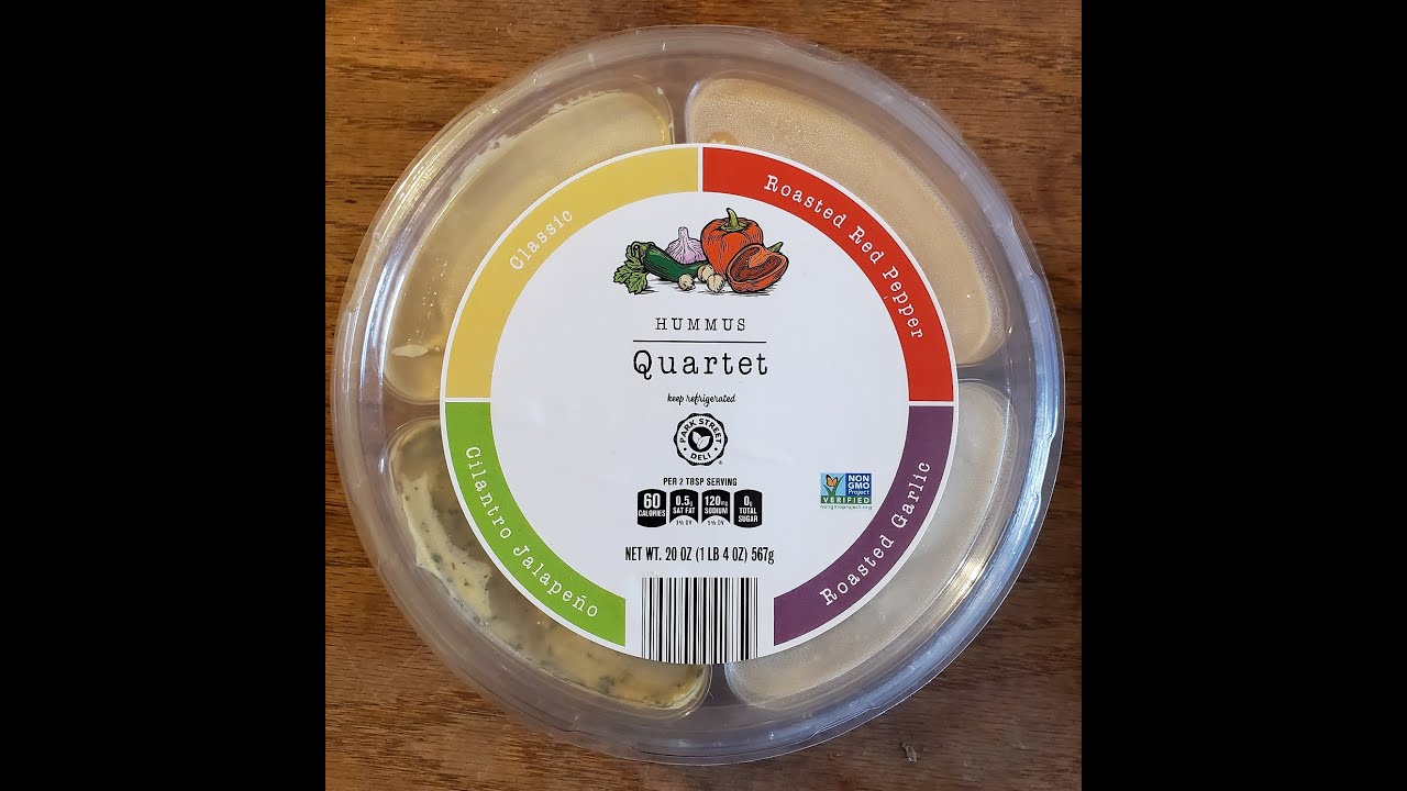Park Street Deli Hummus Quartet Classic, Roasted Red Pepper, Roasted