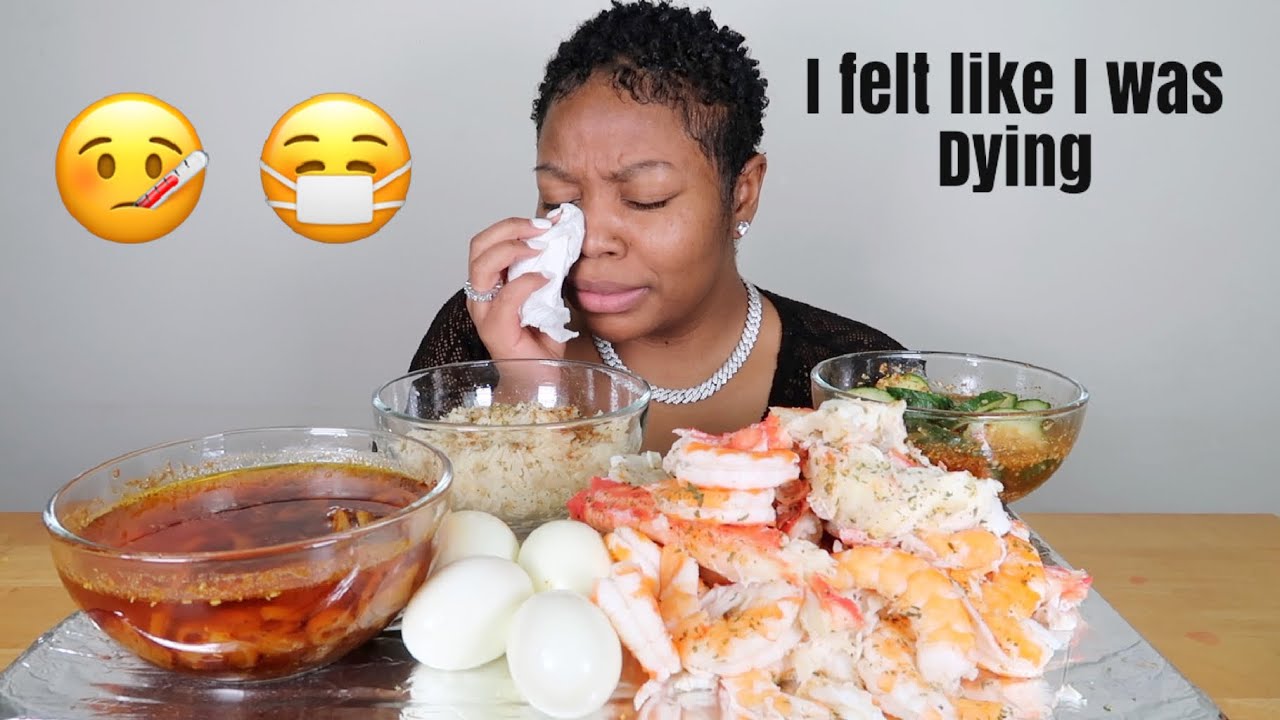 RECOVERING FROM BEING SICK!!! DESHELLED SEAFOOD BOIL!! KING CRAB LEGS