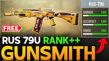 RUS-79U BEST LOW RECOIL GUNSMITH CALL OF DUTY MOBILE  | RUS 79U FREE SKIN |