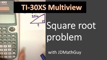 Square root problem with TI-30XS multiview