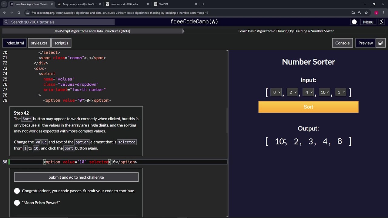Learn Basic Algorithmic Thinking by Building a Number Sorter