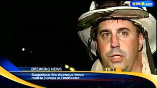 Suspicious Fire Destroys 3 Mobile Homes