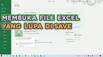 Cara Mudah Membuka File Excel Yang Belum Tersimpan / Belum di Save