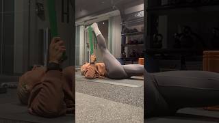 Banded active hamstring stretch