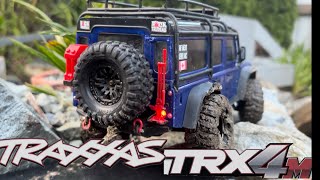 Front Yard Mini Crawler Course: Traxxas trx4m rtr Defender 1/18 Rock Crawler RC Car