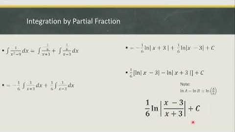Integration By Partial Fraction