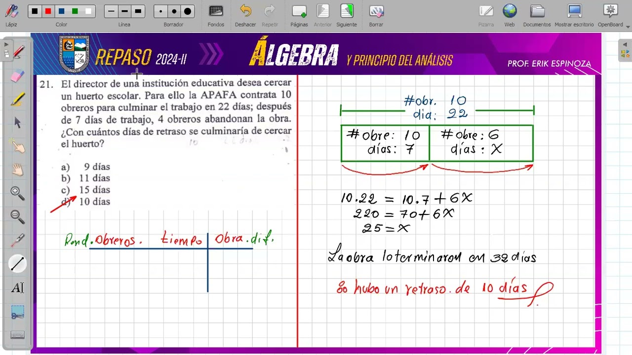 SOLUCIONARIO ARITMÉTICA, ÁLGEBRA Y ESTADÍSTICA EXAMEN ORDINARIO UNASAM 2024-I [ÁREA A] PROFESOR ERIK