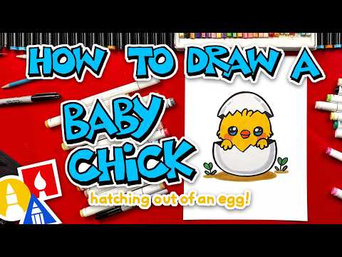 How To Draw A Baby Chick Hatching Out Of An Egg