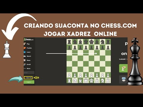 CRIANDO SUA CONTA PARA JOGAR XADREZ ONLINE NO CHESS COM 