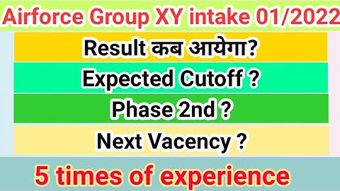 Airforce Group XY Expected Cutoff intake 01/2022 🔥 | Result Date ? | Next Vacancy ? | Phase 2nd ? 🤔
