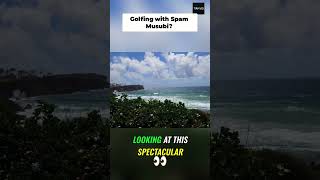 Golf Cart Chicken Steals Musubi! #shorts