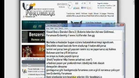 Visual Basic Ders 2 | Butona Link Verme