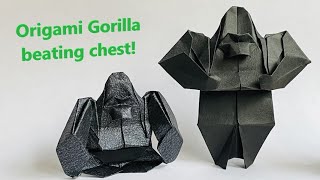 How to make an easy Origami Gorilla, step by step tutorial