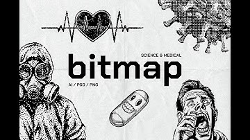 Science & Medical Dithering Bitmap Shapes Stock Graphics Download
