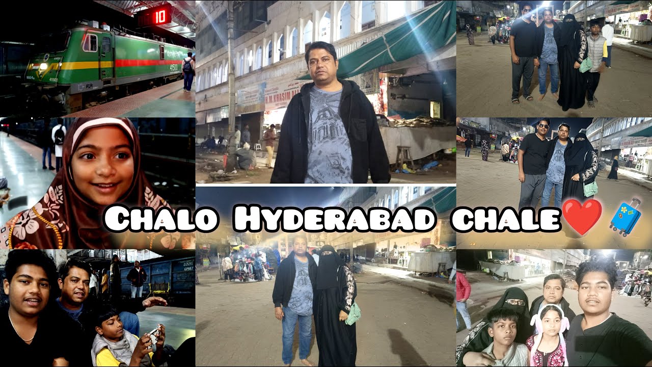 Chalo Hyderabad Chale ❤️ | Family Train Journey Vlog | Night Travel Scenes 