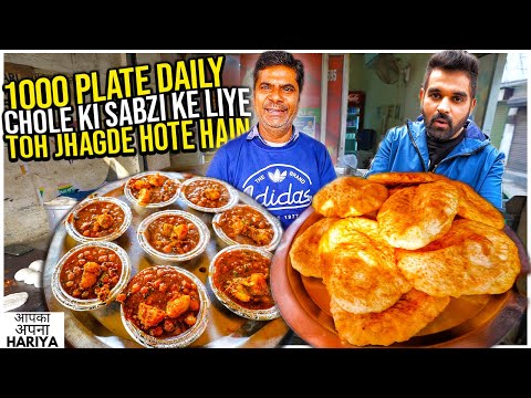 25/- Only | 1000 Plates Daily | Haibowal de Chole Bhature | Indian Street Food | Harry Uppal