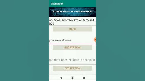 Cryptography android application