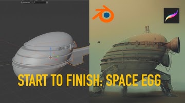 Blender Spaceship Timelapse - The Egg