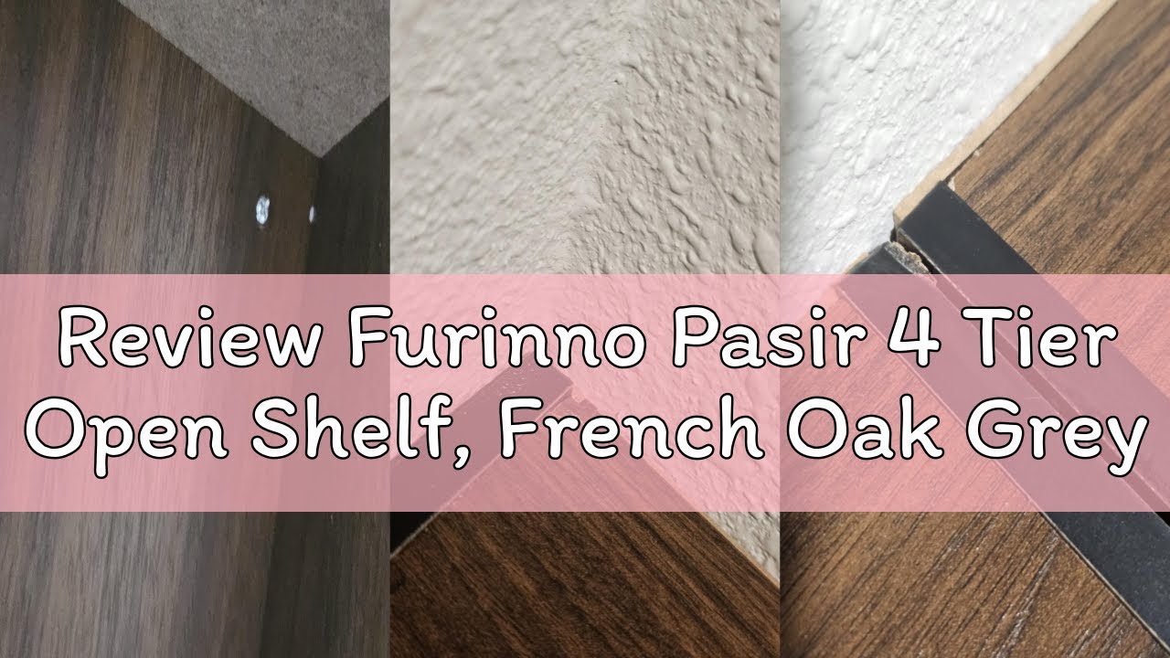 Review Furinno Pasir 4 Tier Open Shelf, French Oak Grey