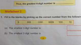 DAV Class 3 unit 1 worksheet 2 ।। Math class 3 chapter 1 worksheet 2 dav public school