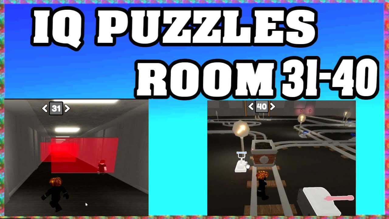 ROOM 31-40 IQ PUZZLES Roblox Walkthrough [Full Guide English] - YouTube