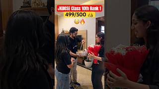 JKBOSE Class 10th Rank 1🔥 499/500 😳 #jkbose #jkbosewallah #shorts #pw
