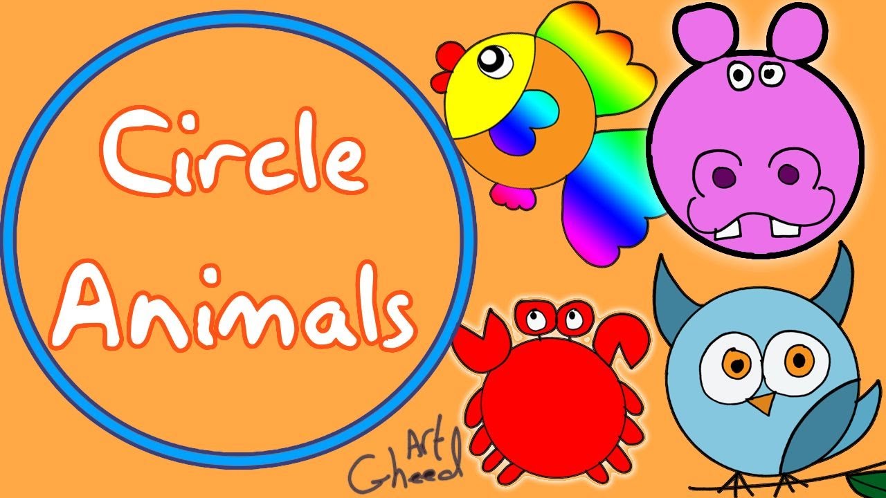 Circle Animals | Animal names | drawing Animals