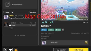 BGMI PARKOUR 2 BAST WOW MODE EASY COMPLETE //⚡️Map Code (30185)