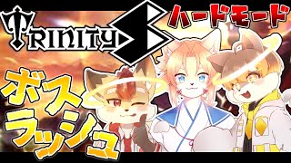 【 TRINITYS / ハードモード 】三人でボスラッシュ！！！！ ／ 朝陽はる.狐火絶斗.杞憂火狐今 【 ケモノVtuber 】