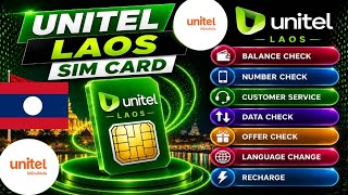 Unitel Laos SIM Card All USSD Codes  Balance Check Recharge Data Check Customer Care #worldwork50  screenshot 1