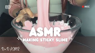 ASMR Making Sticky Slime (No Talking) ✨ | ASMR Haciendo Slime Pegajosa ✨