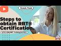 Steps to obtain RBT® Certification. Sneak Peek - ATCC 2026 RBT® Training Video (3rd Ed.)