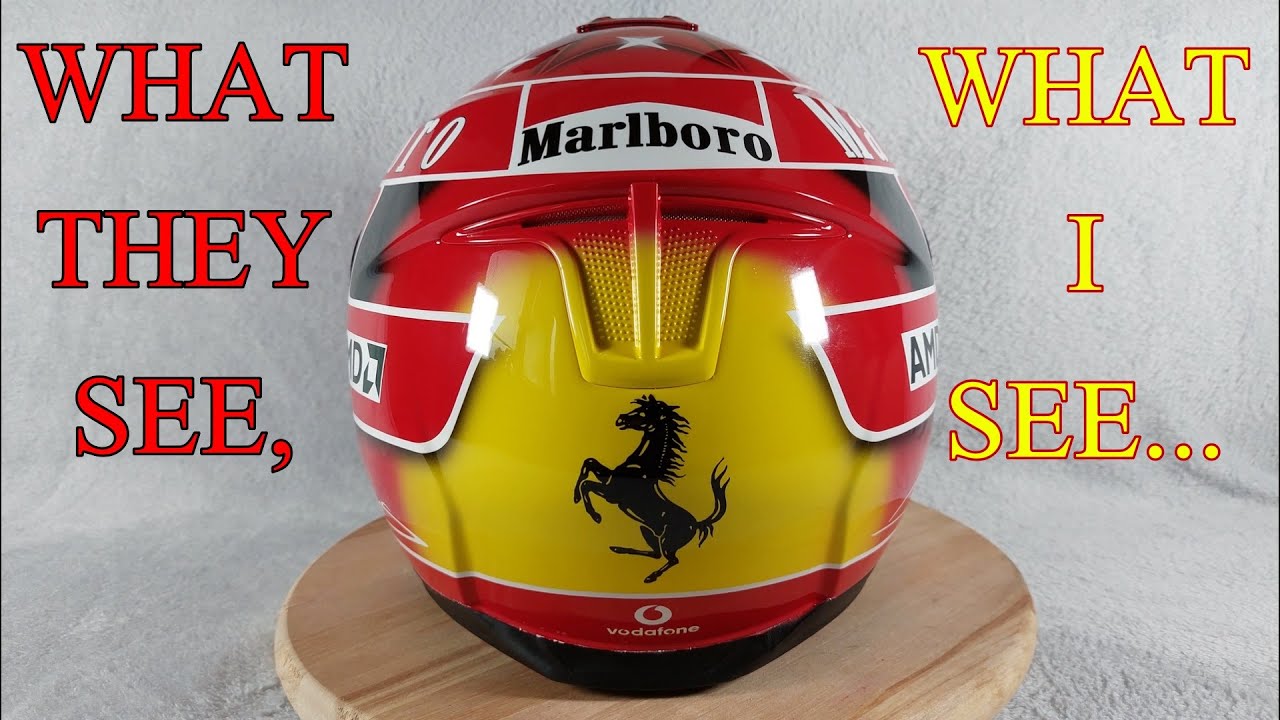 How to airbrush/made Michael Schumacher 2005 Helmet Design - What they see, what I see - 29. episode