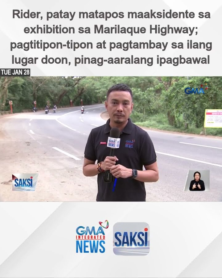 Rider, patay matapos maaksidente sa exhibition sa Marilaque Highway; pagtitipon-tipon at... | Saksi