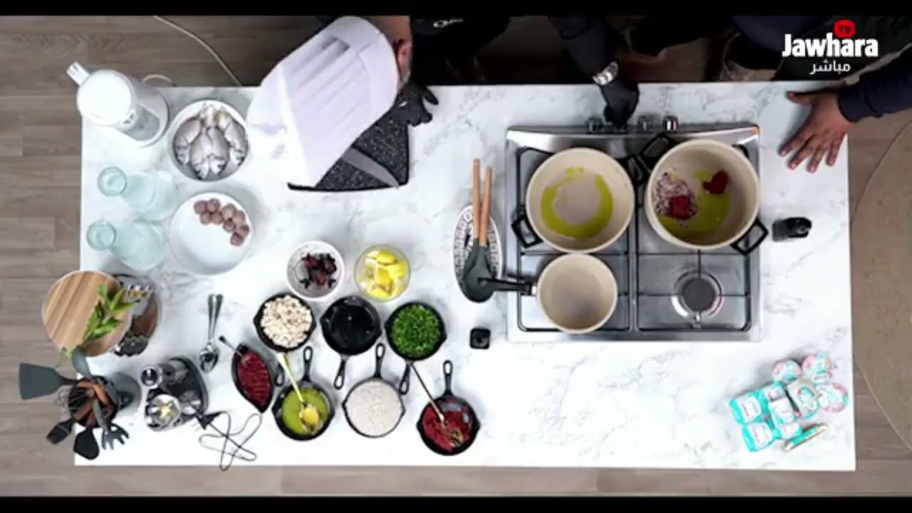 دبارة اليوم 14 من رمضان مع الشاف محمود الشريف:لوبيا بالكعابر و تشيش بالحوت و Fondant pistache